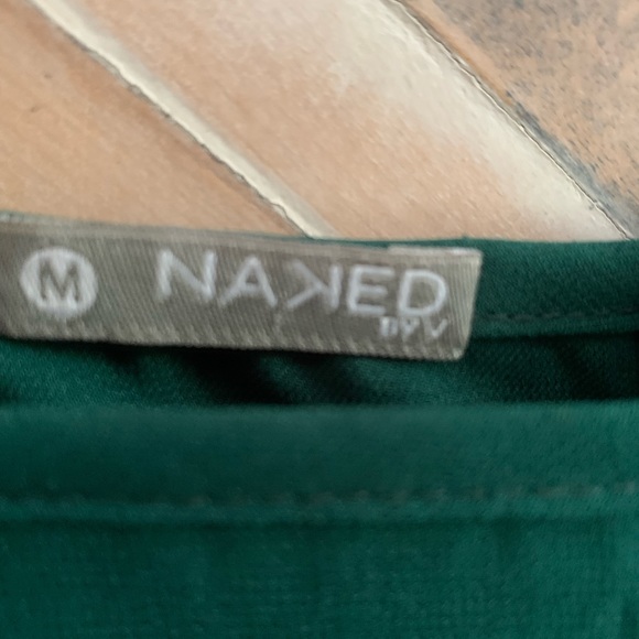 Naked by V green wide leg cotton romper. - Picture 5 of 6